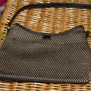 The Sak Brown and Gold Crochet Weave Purse Bag